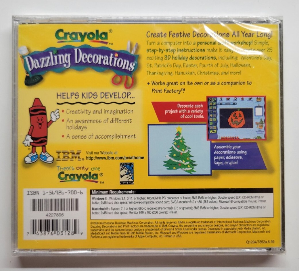 Crayola Dazzling Decorations (PC & MAC CD-ROM, 1998)