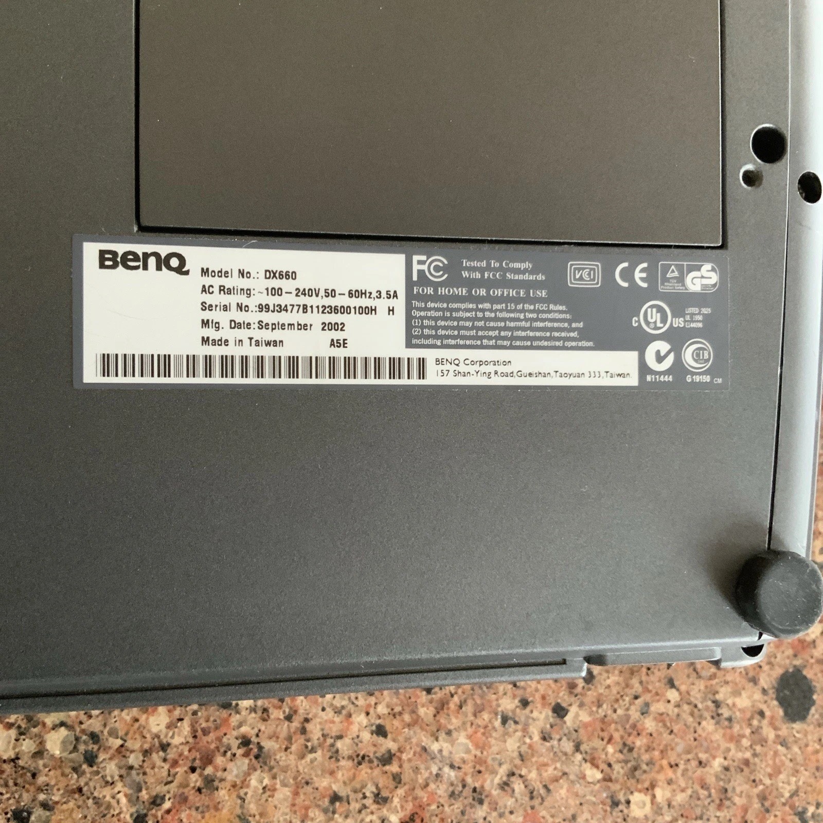 BenQ DX/S660 Projector - Complete Set - Not Turn On