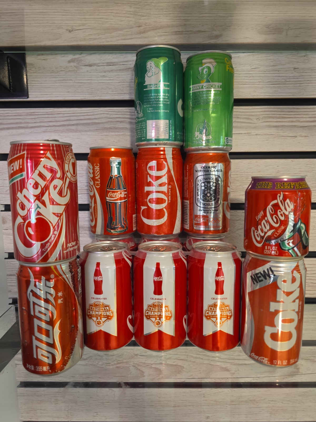 Vintage 70s 80s Cola / Soda Cans LOT (F) 15ct Cherry Coke Diet Sprite