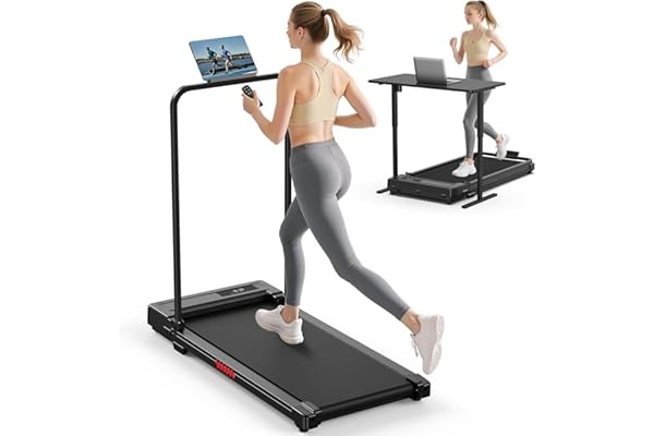 Walking Pad Treadmill for Home - Folding Treadmills with Handle Bar Portable Com
