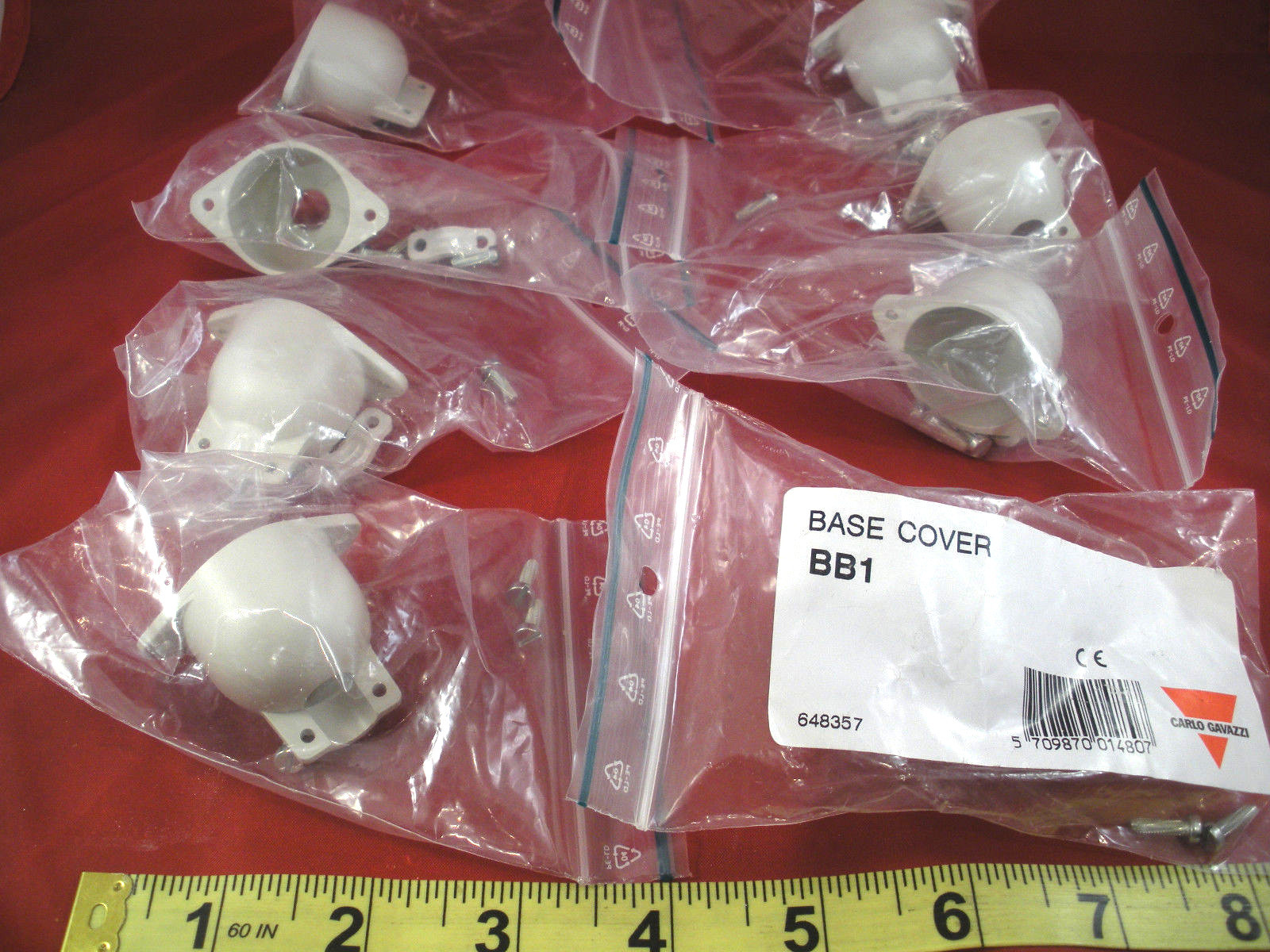 Carlo Gavazzi BB1 Lot of (8) Base Covers Round Switch S108 S111 648357 Nib New