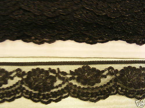 Flat Lace Black (215) x 8 meters