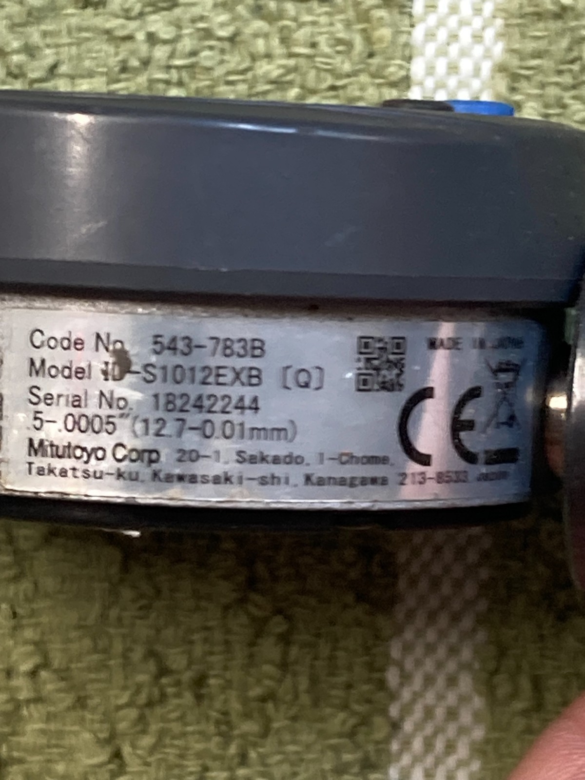 Mitutoyo 543-783B Digital Indicator S1012EXB