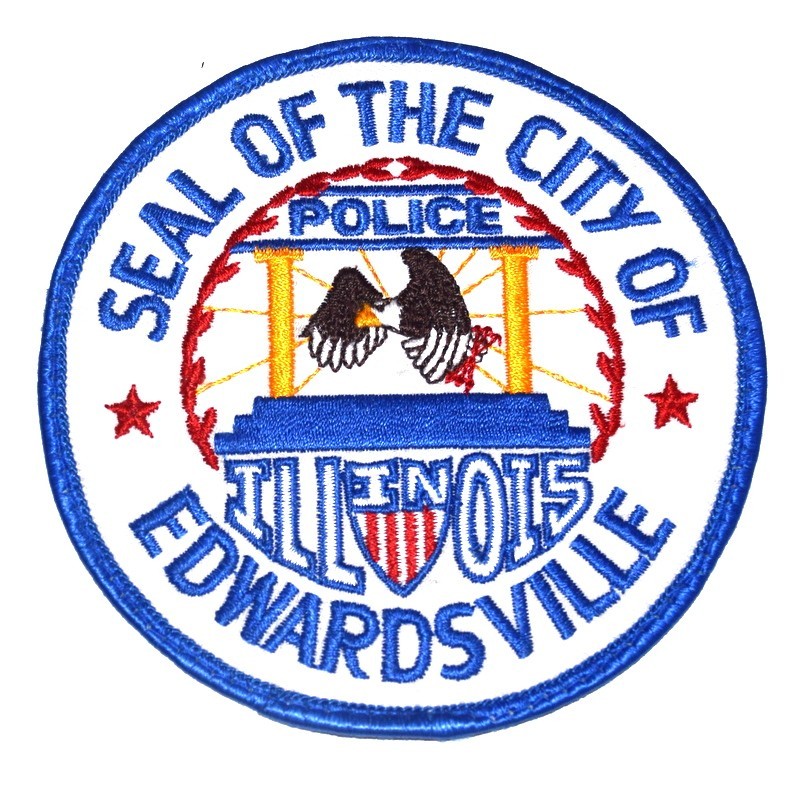 EDWARDSVILLE ILLINOIS IL Police Patch FLYING EAGLE CREST USED M2
