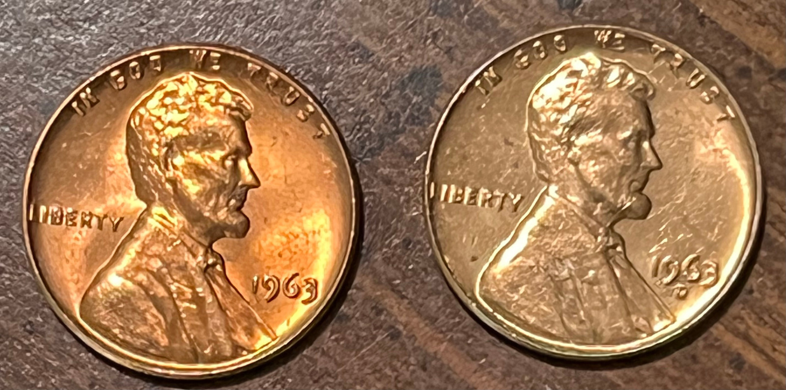 1963 PD Lincoln Cents - GEM BU - Two great coins