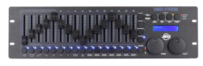 American DJ ADJ DMX FX512 19" 512 channels DMX Lighting Controller Console