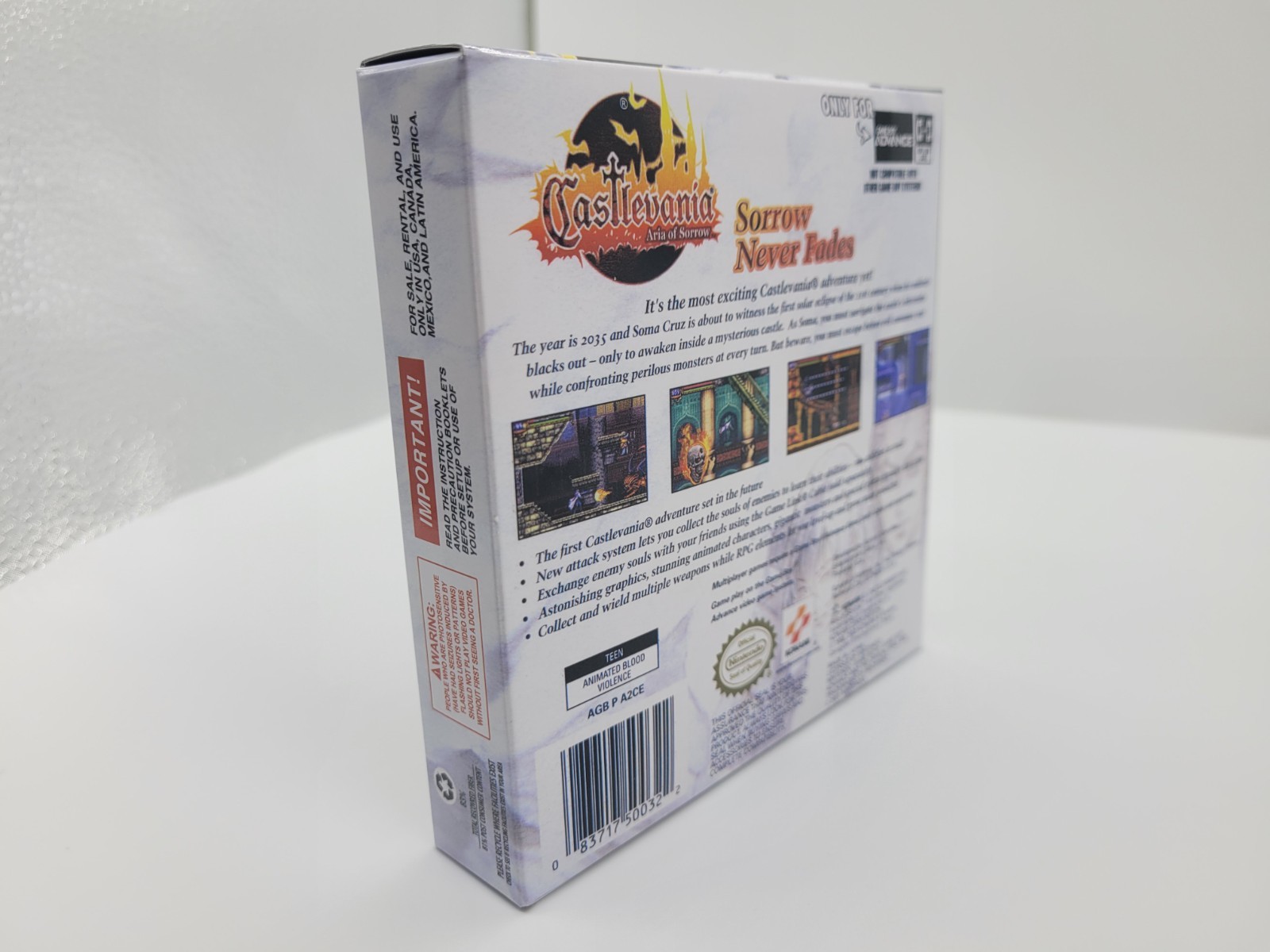 GBA GAMEBOY ADVANCE BOX ONLY -GBA-REPLACEMENT BOX-INSERTS-PROTECTOR DISPLAY CASE