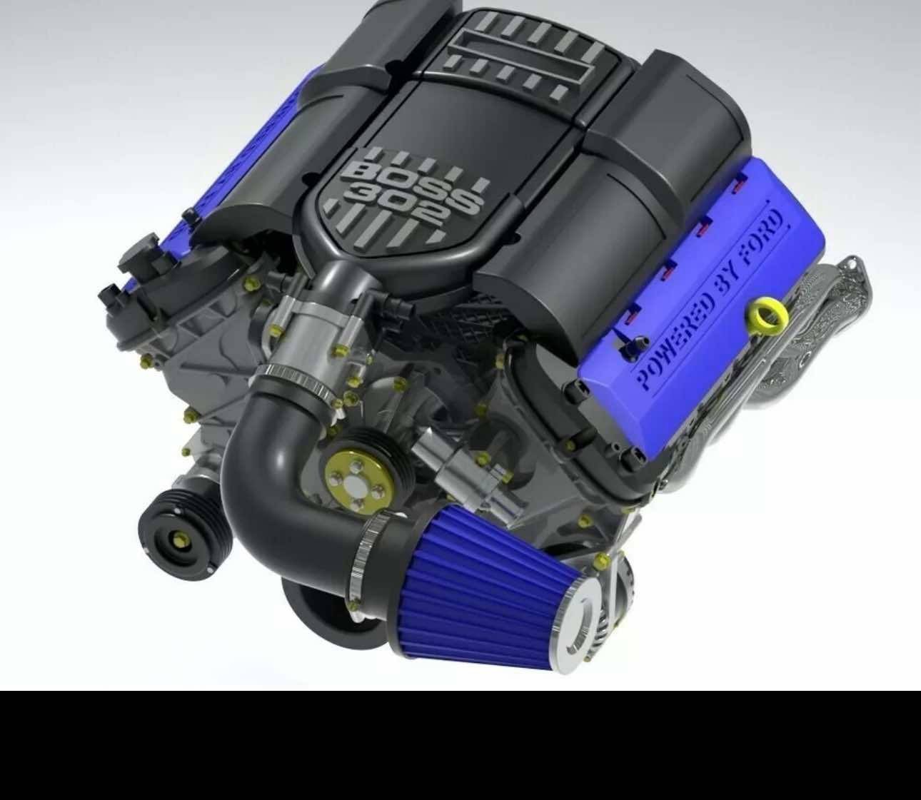 1/25 scale Boss 302 Ford Engine With Transmission