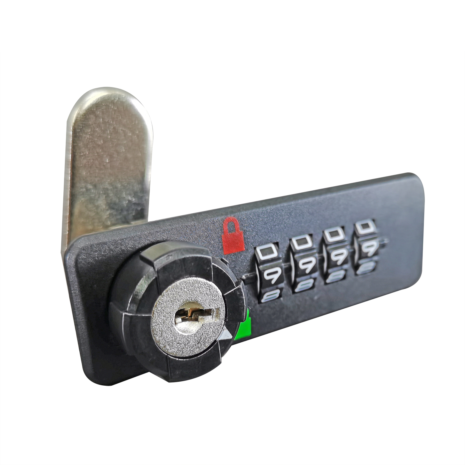 4 Digit Combination Lock, Flush Mount Metal Door Cabinet Cam Lock, Master Key