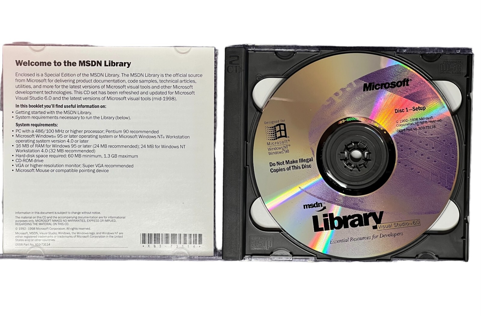 Microsoft Visual Basic 6.0 Professional Edition Windows 95, NT 4.0 or Later