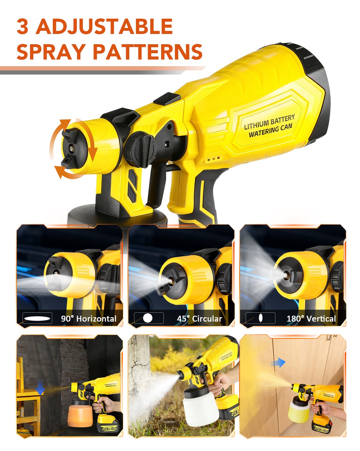 Handheld Paint Sprayer 21V for Makita 21V Battery High Pressure Quick Clea