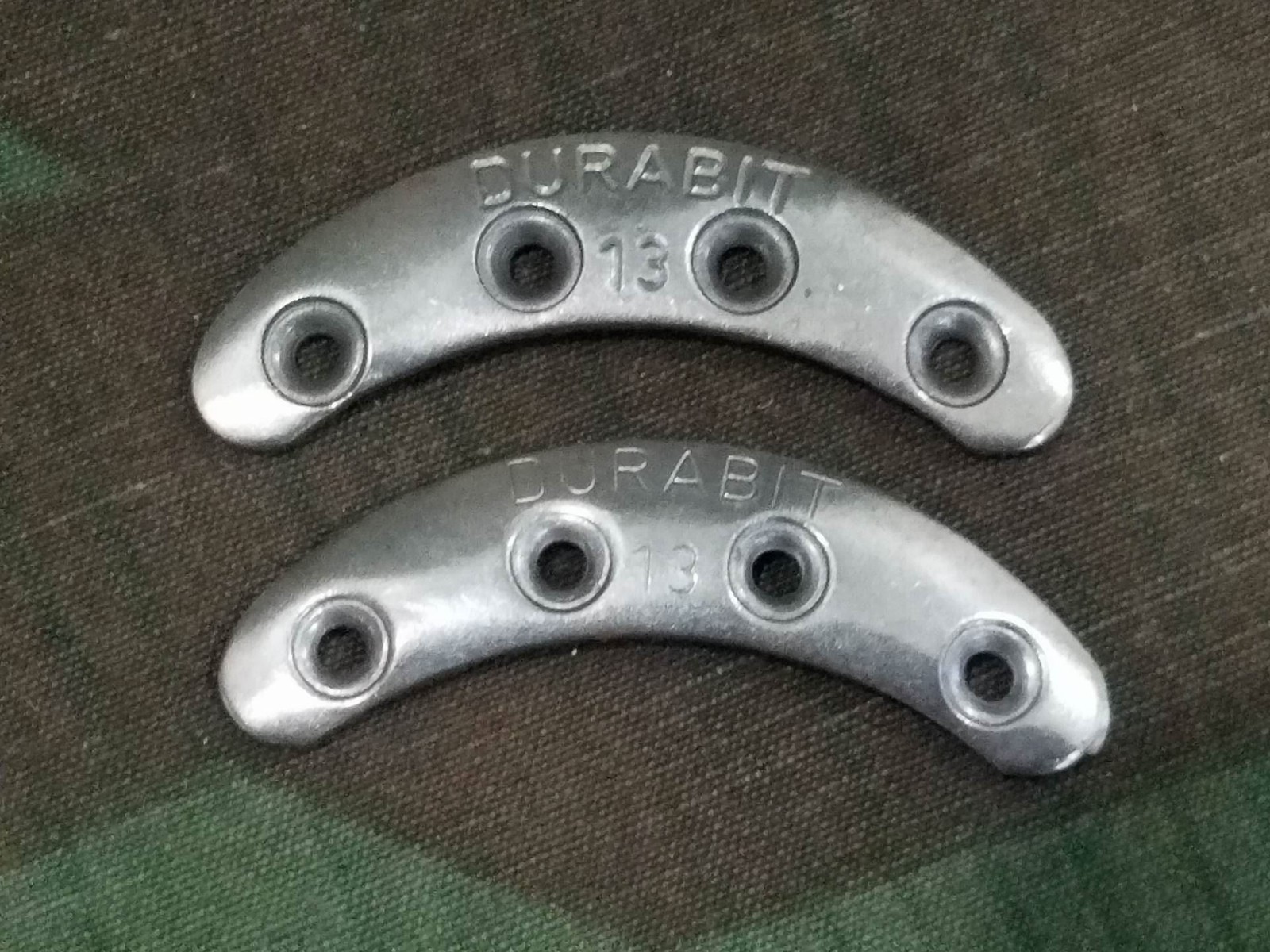 One Pair WWII German Durabit Steel Toe Caps for Jack Boots Shoes Vintage 1940s