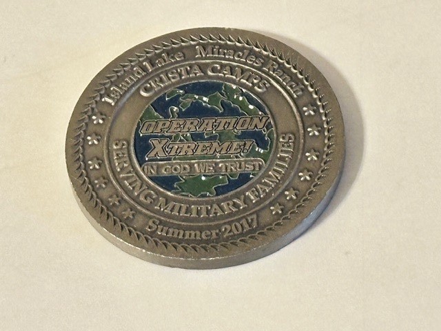 Challenge Coin - US Military - 2017 Island Lake Miracles Ranch - Crista Camps