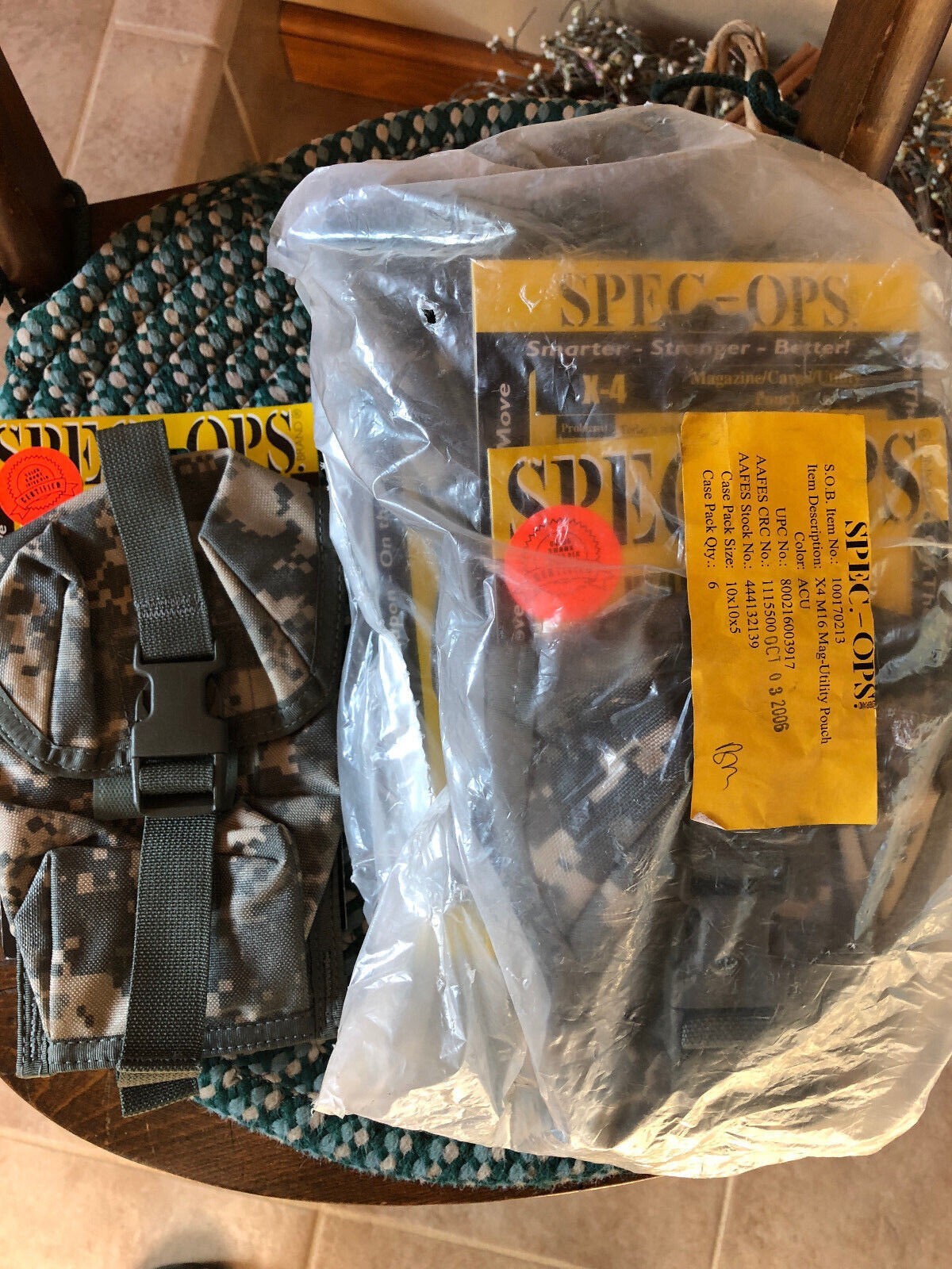 LOT of 6 SPEC OPS X-4 MOLLE II 4 Magazine Ammo Utility Pouch ACU MADE IN USA NEW