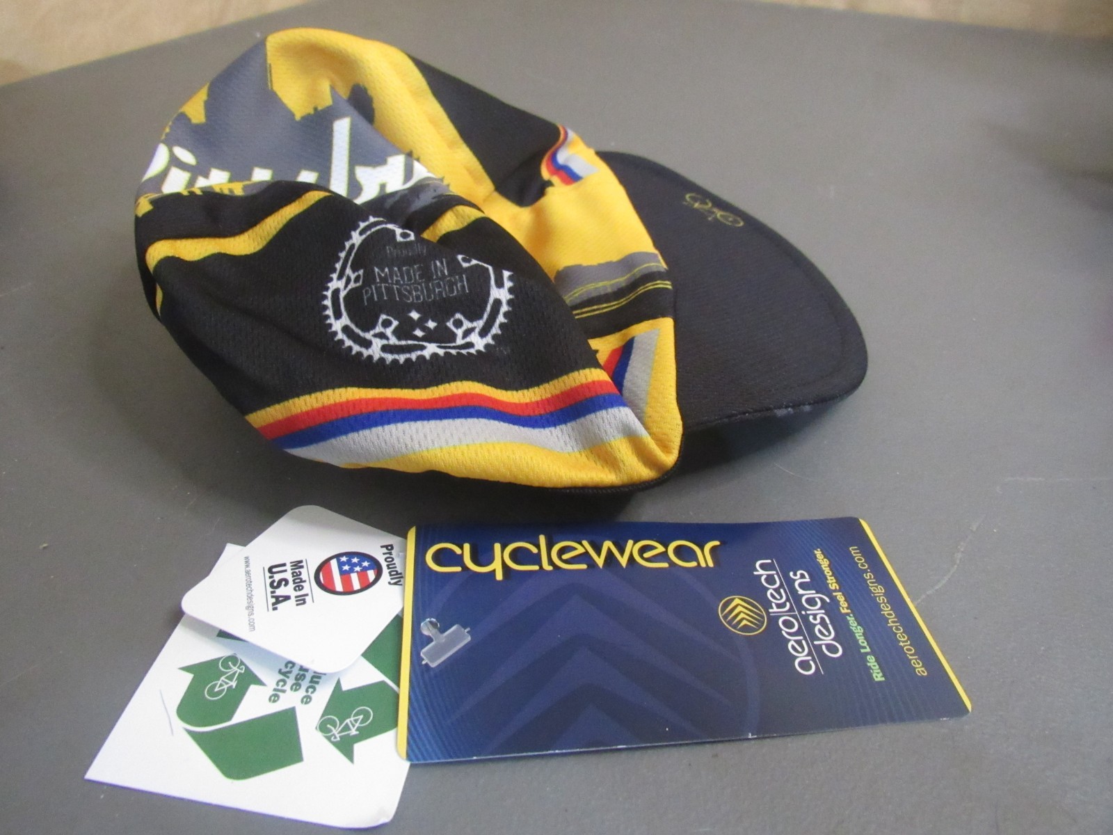 NWT Aero Tech Rush Cycling Caps - Made In Pittsburgh - Made in USA