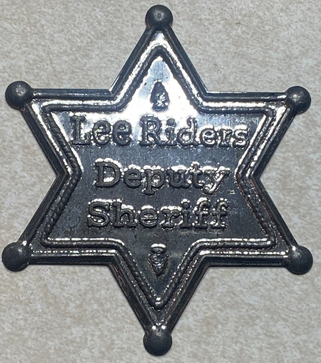 Lee Riders Deputy Sheriff Badge Pinback Button ADV502 -no pin on back