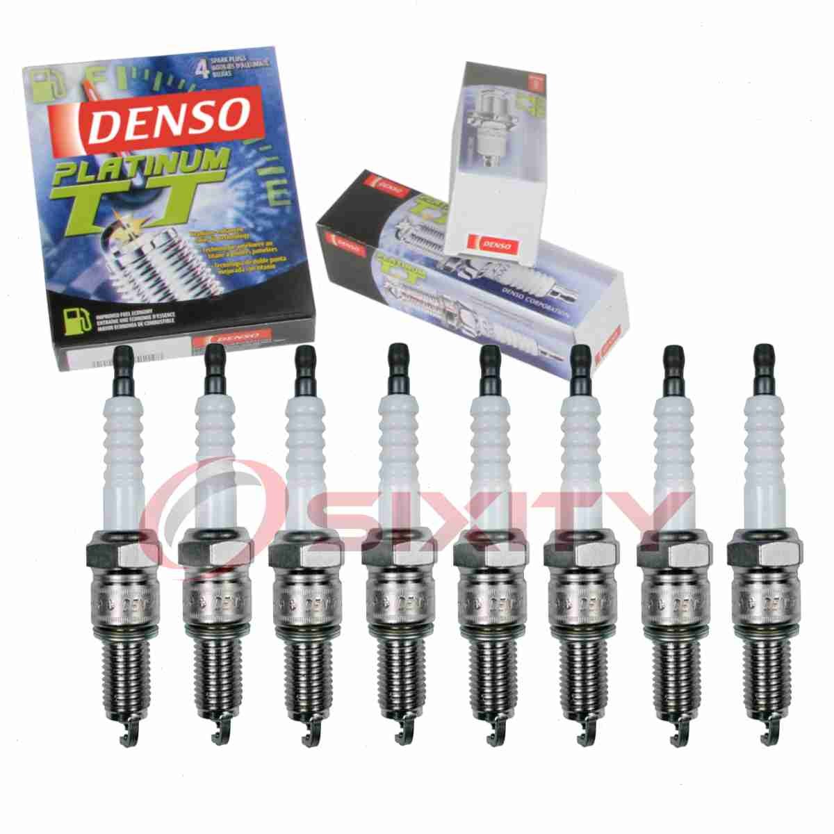 8 pc Denso Platinum TT Spark Plugs for 1975-1980 Dodge B300 5.2L 5.9L V8 xt