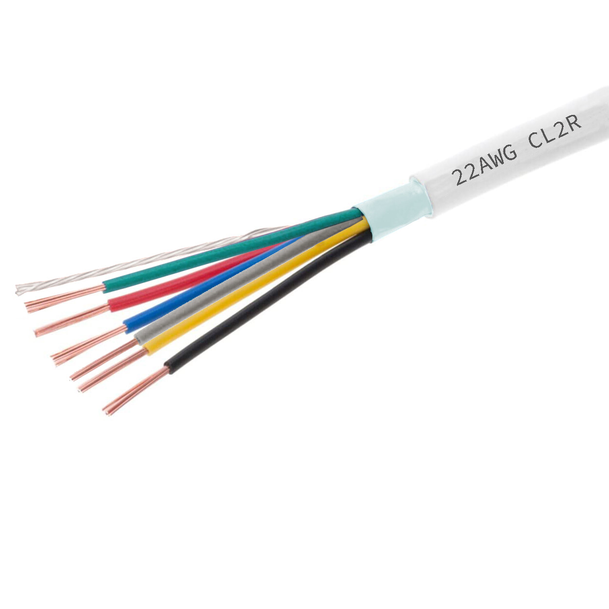 InstallerCCTV 22 AWG 6 Conductor Shielded Security Alarm Wire Cable 125ft Copper