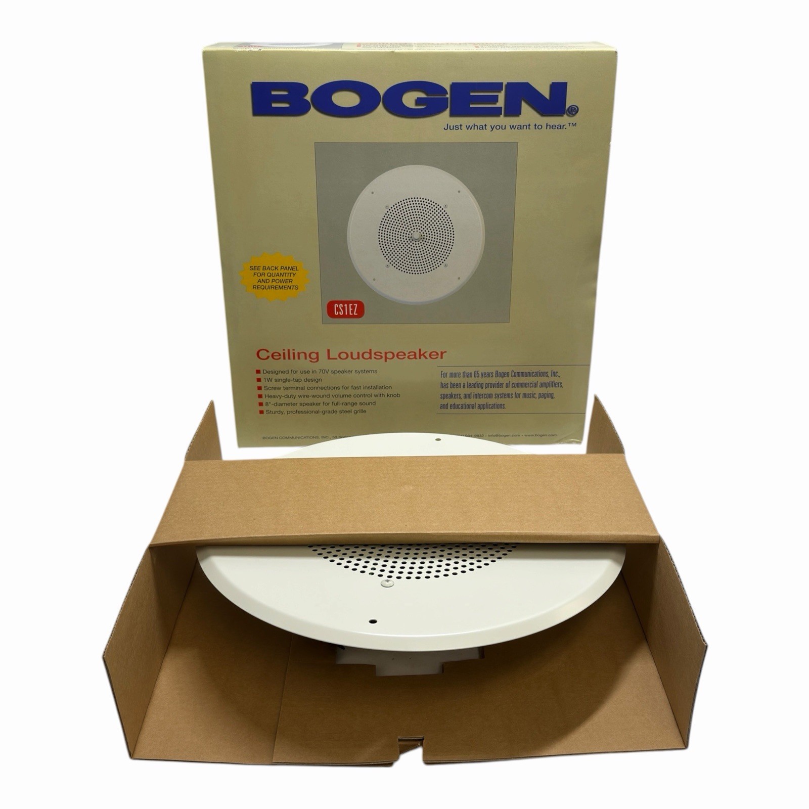Bogen CS1EZ 8" Ceiling Loudspeaker Warehouse Office 70V Systems - New In Box