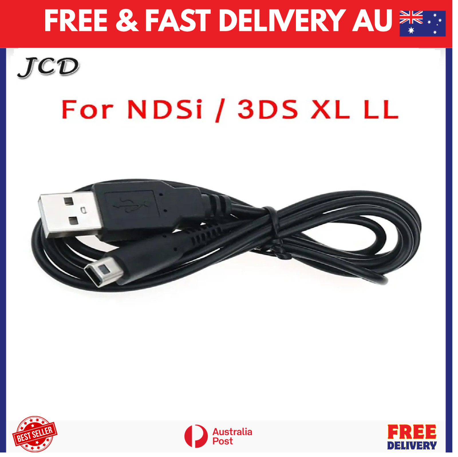 USB Charger Cable for Nintendo 3DS 2DS DSi New 3DS XL New 2DS XL AUS