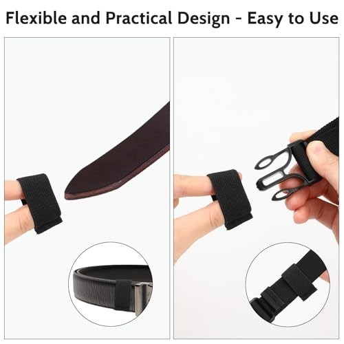 10 Pack Elastic Belt Keeper Strap, Nylon Canvas Web Belt Elastic Loop Keeper,...