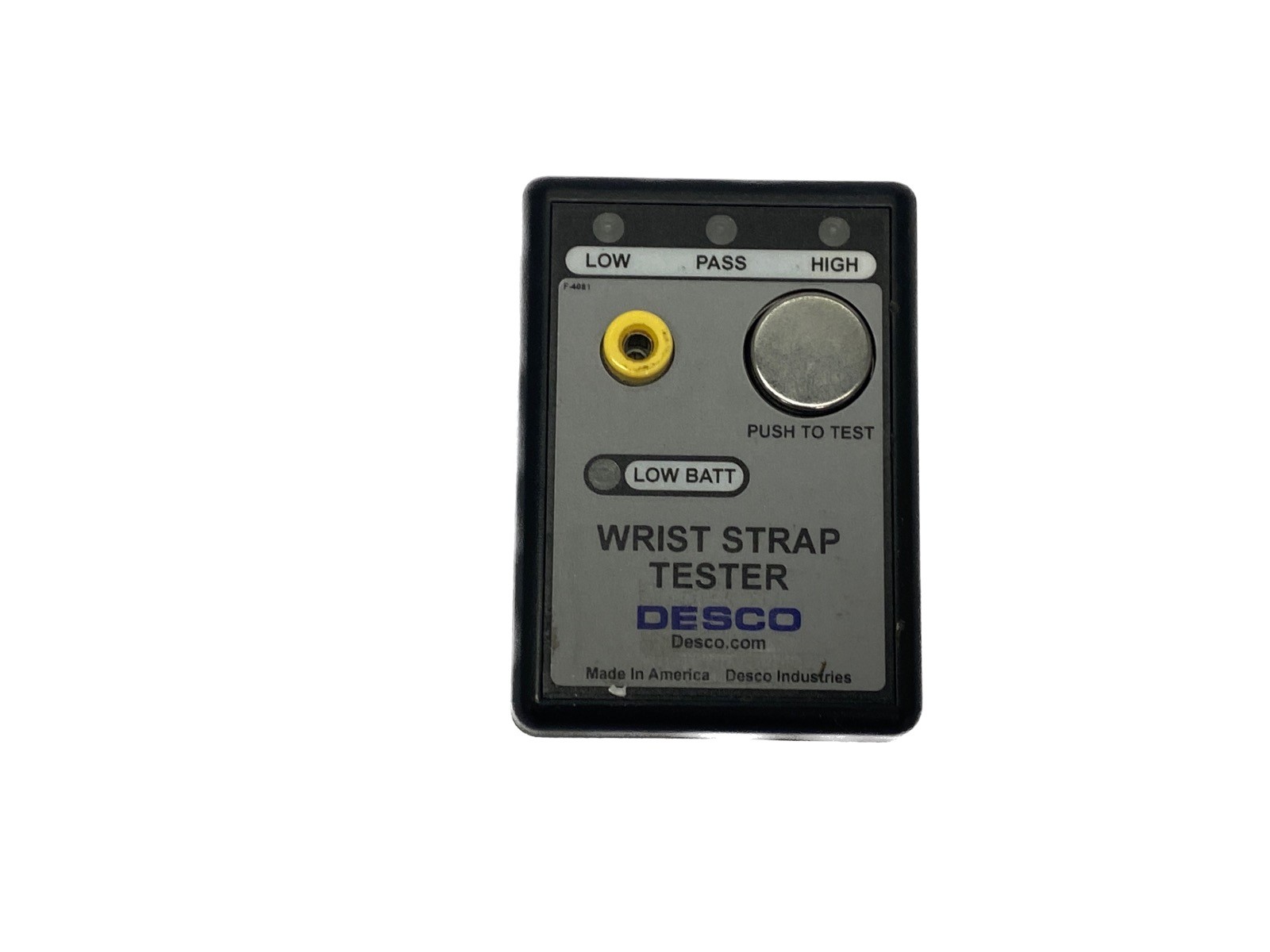 USED Desco 9V Portable Wrist Strap ESD Grounding Tester w/ Battery 19240