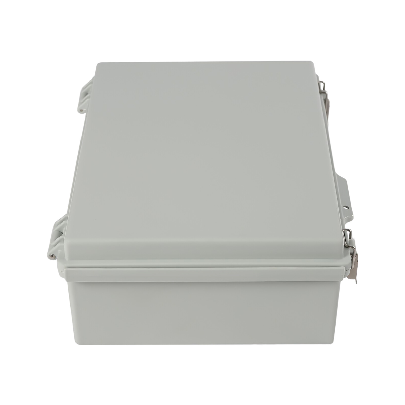 Grey Hinged Cover Latch Junction Box with Mounting Plate + Cover