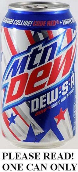 Dew S A Mountain Dew Code Red-White Out-Voltage FULL NEW 12oz Can Pepsi USA 2021