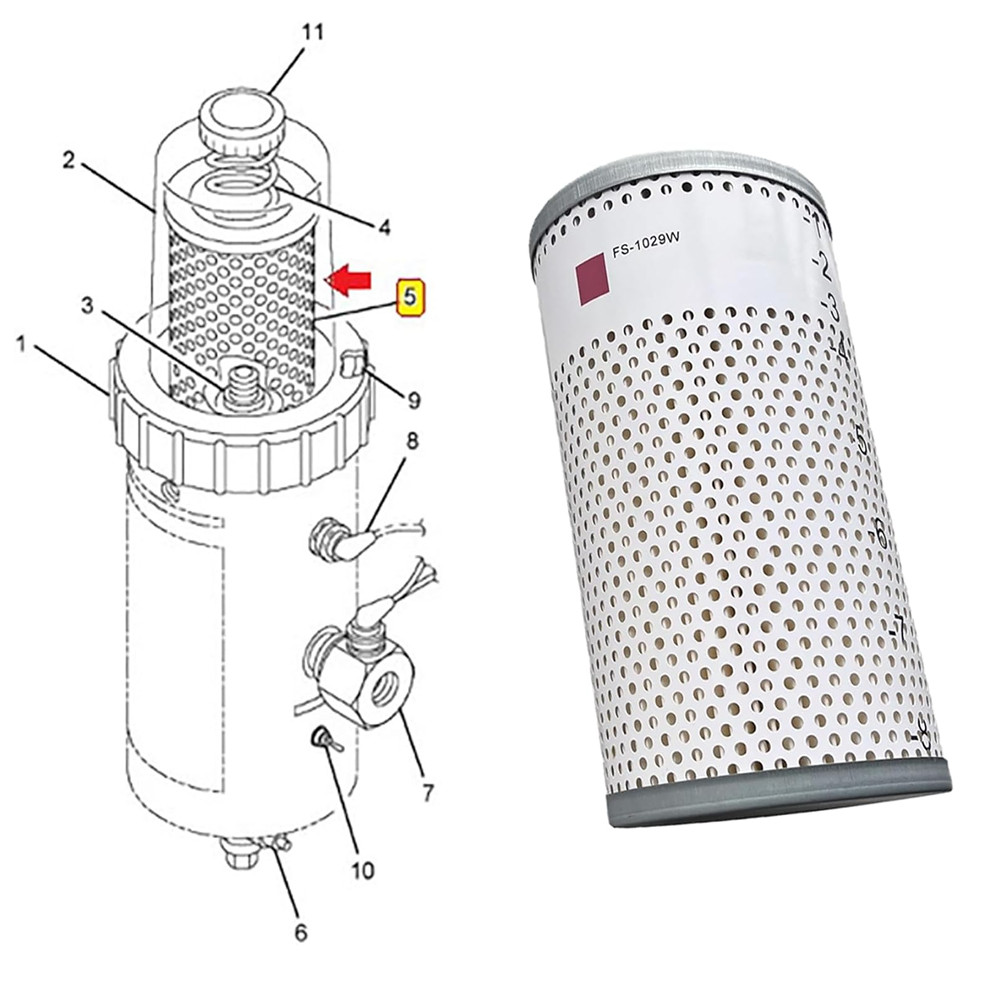 (6) FOR FLEETGUARD FUEL WATER SEPARATOR FILTER FS1029W CASE FS-1029