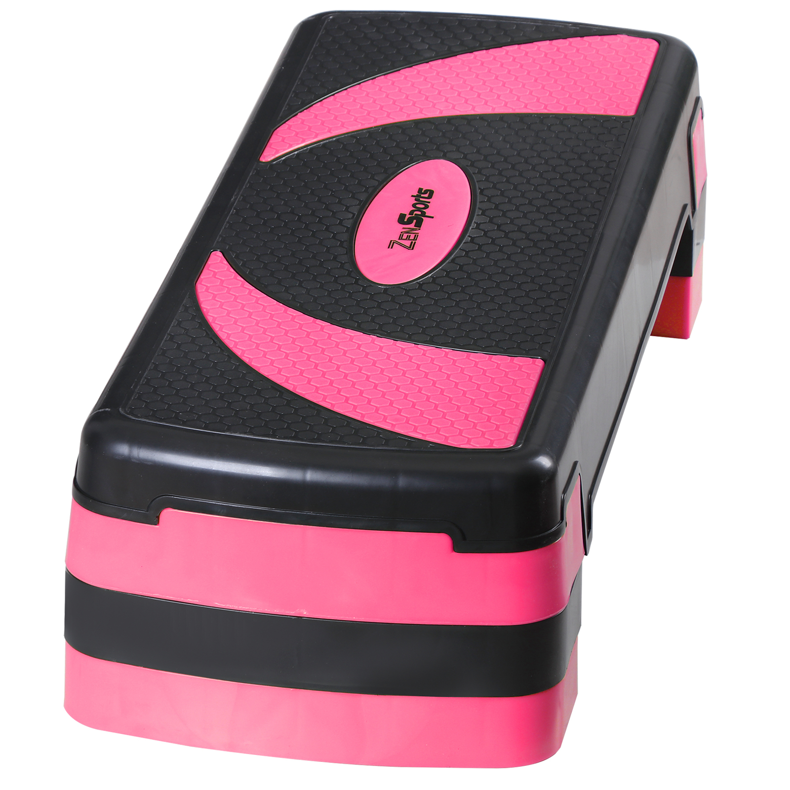 31 Inch Exercise Step Platform Adjust Aerobic Step Platform Workout Stepper Pink