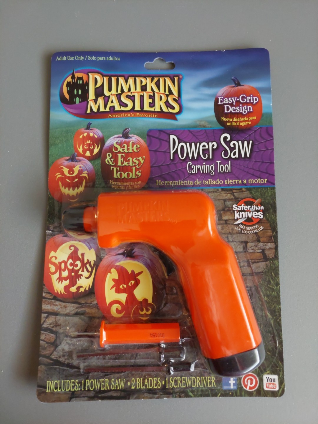 Pumpkin Masters Power Saw Carving Tool Set Screwdriver + 2 Blades