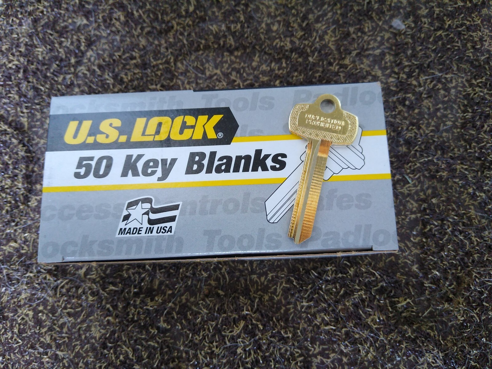 50-PACK US LOCK US21-ICKD Blank Keys for Locksmiths Locks Brass New in Box