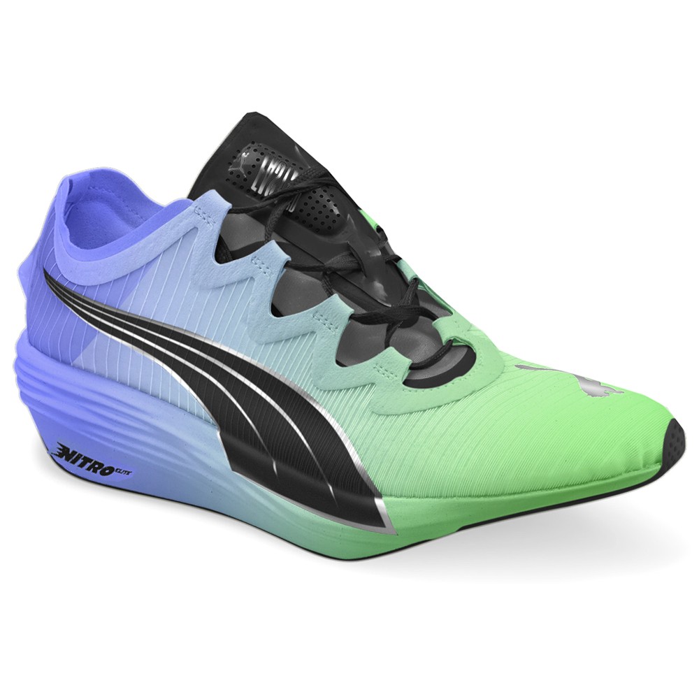 PUMA FastFwd Nitro Elite Running Womens Green, Purple Sneakers Athletic Shoes 3