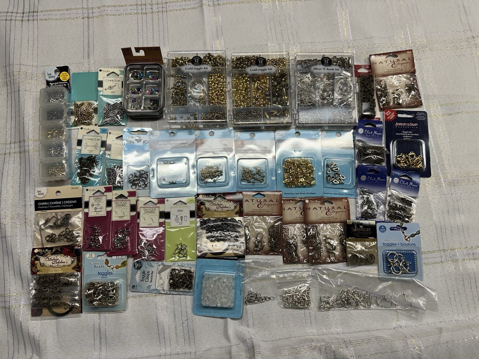 Large Lot Of Jewelry Making Assortment Hooks Connectors Earring Wires Etc