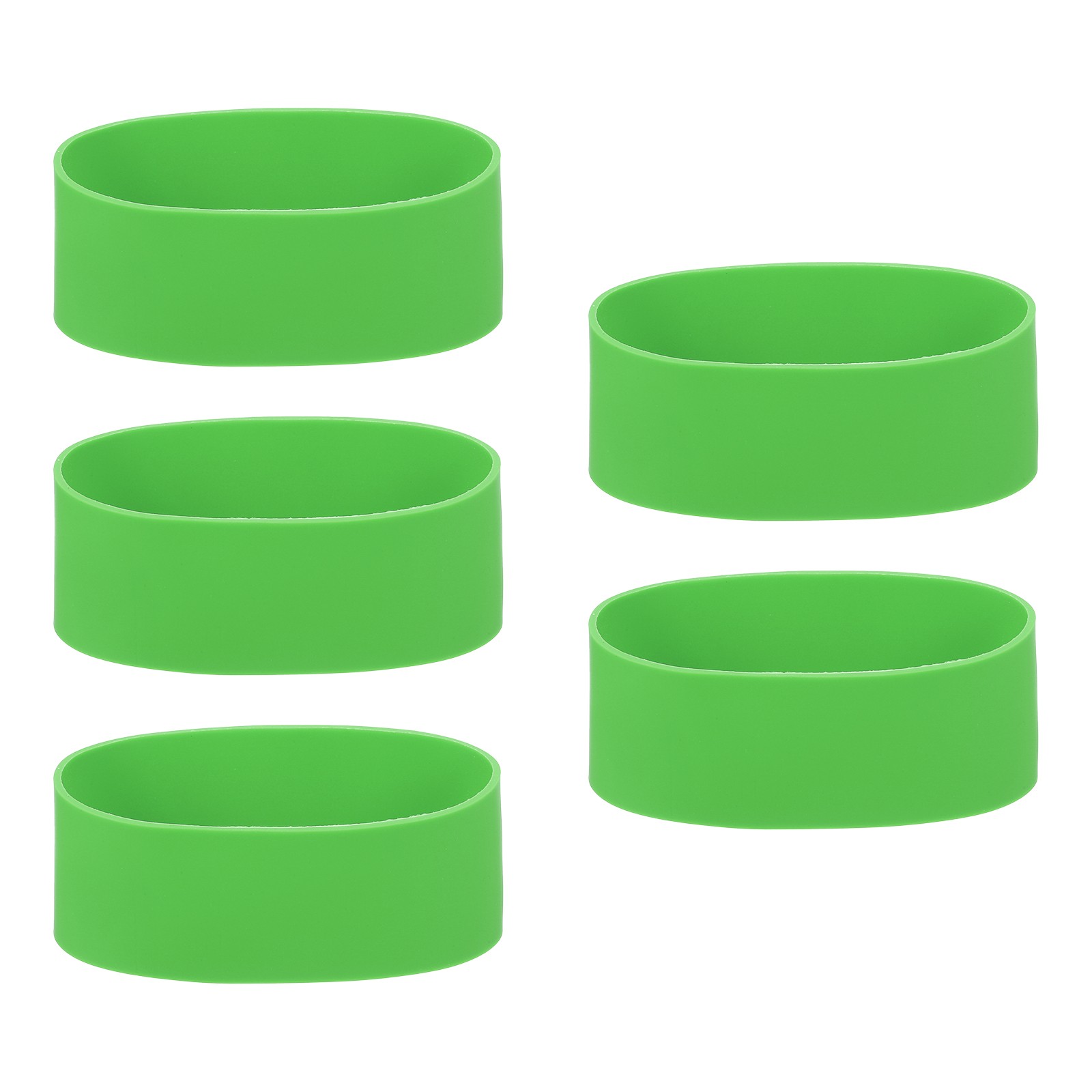 5Pcs Silicone Rubber Bands Non-slip 4.33 Inch for Art, Green