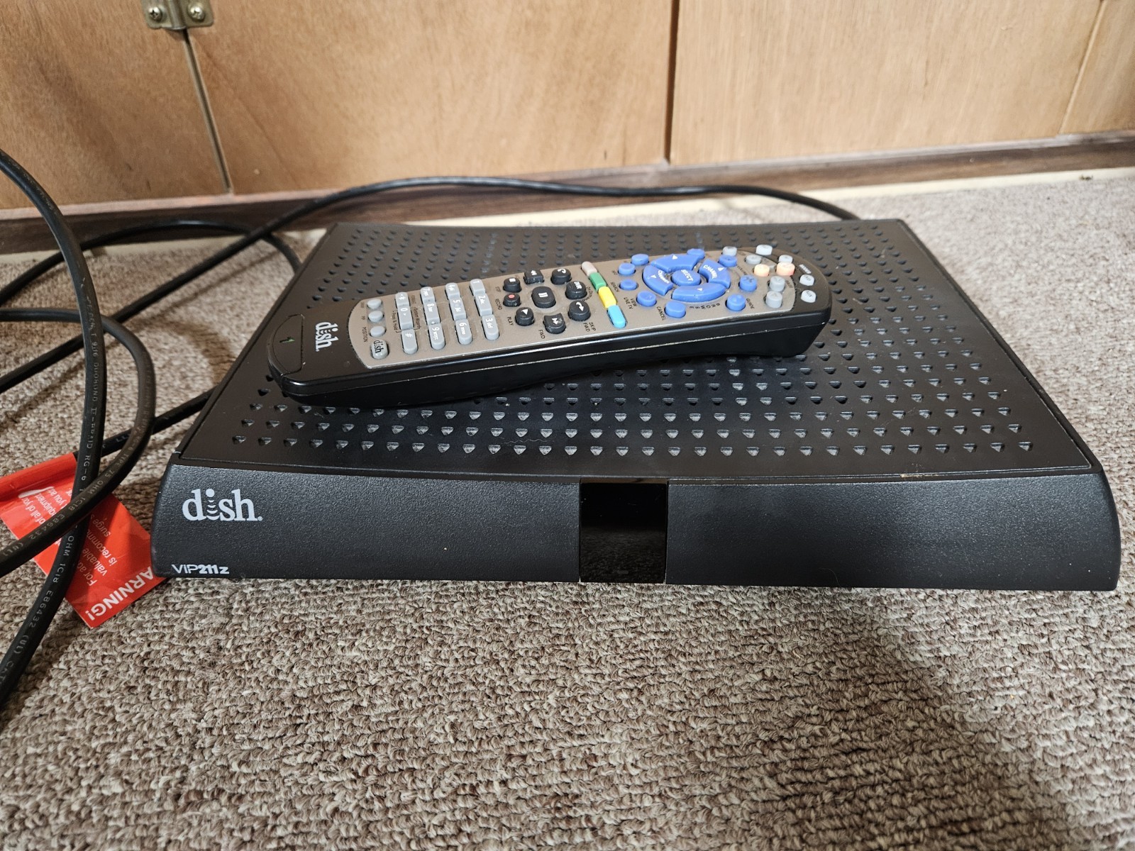 Dish Network VIP 211Z Satellite Reciever w/ Remote & Satellite Cable