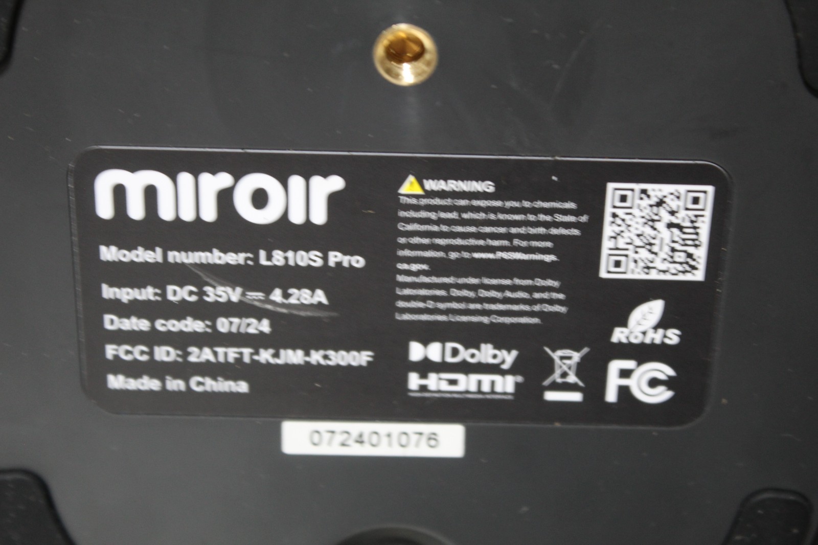 New MIROIR L810S Smart Projector L810S