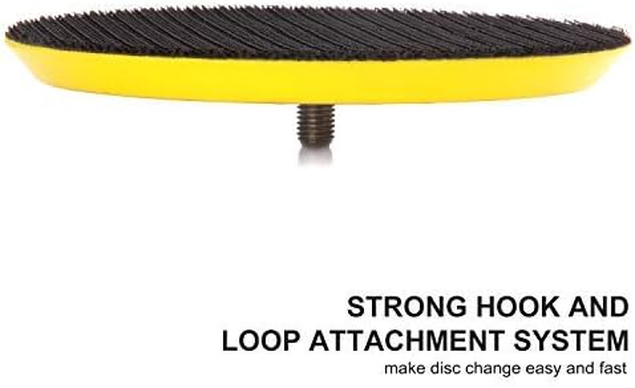 CASOMAN 5-Inch DA Polisher & Sander Pad - Hook & Loop Face - Random Orbital Back