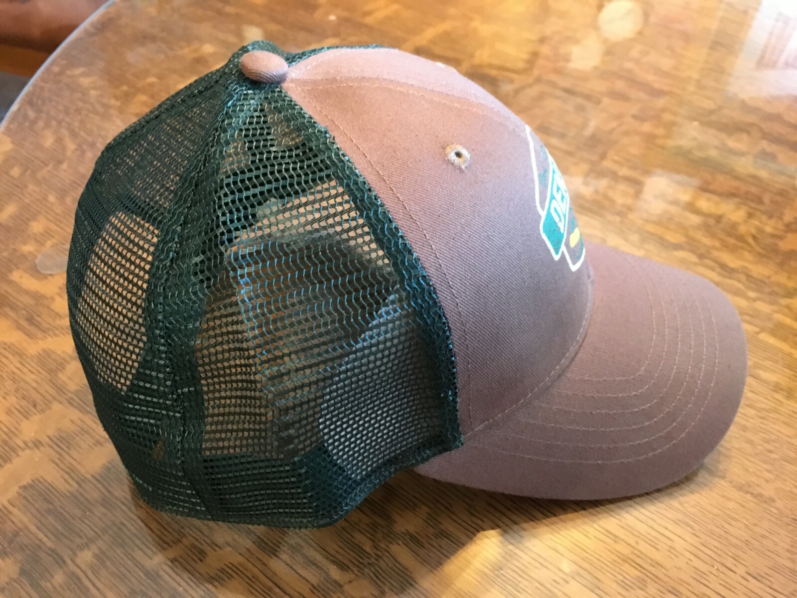 NWT TWO TONED green mesh back DEKALB embroidery cap hat A4