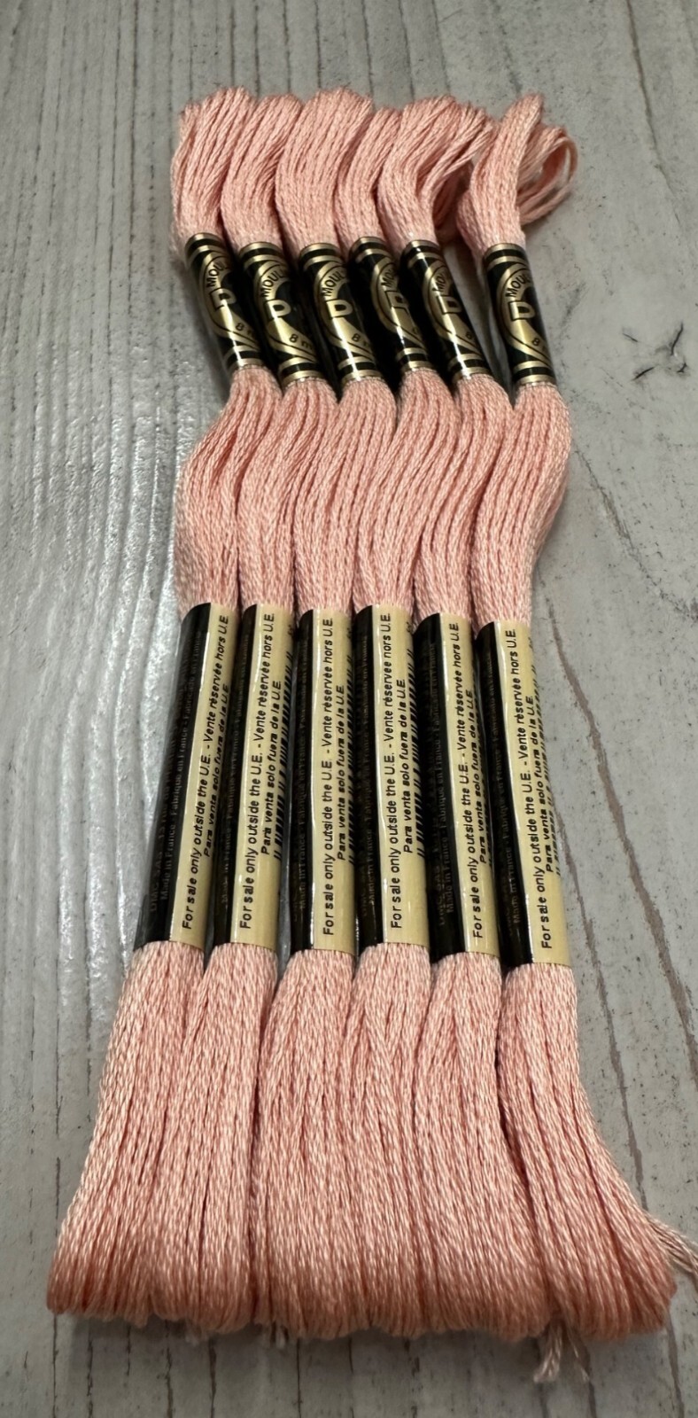 Beige Rose #754 DMC Mouline Special 25 Embroidery Floss 8M Lot of 6