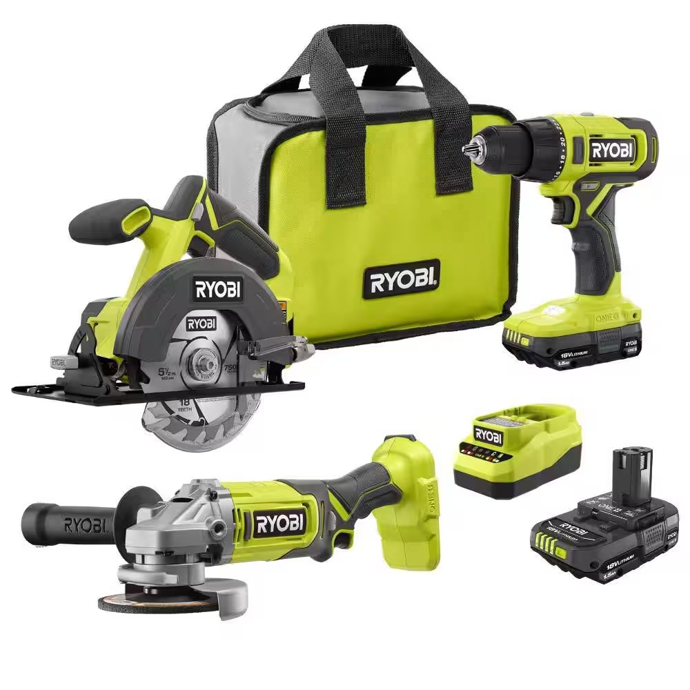 ONE+ 18V Cordless 2-Tool Combo Kit with (2) 1.5 Ah Batteries, Charger, and ONE+