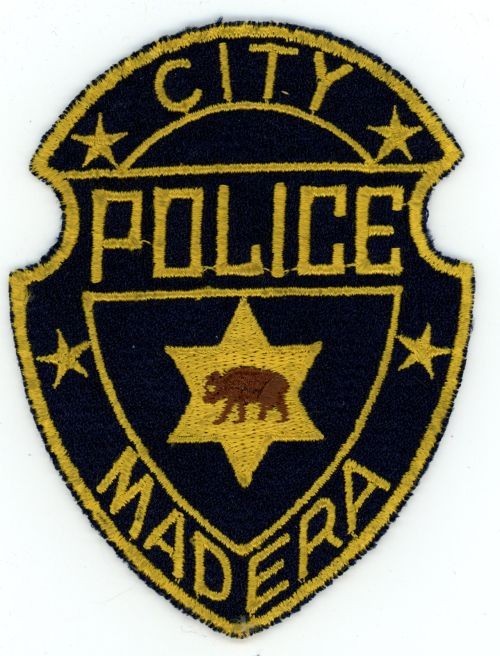CALIFORNIA CA MADERA POLICE NICE SHOULDER PATCH SHERIFF OLD BACKING