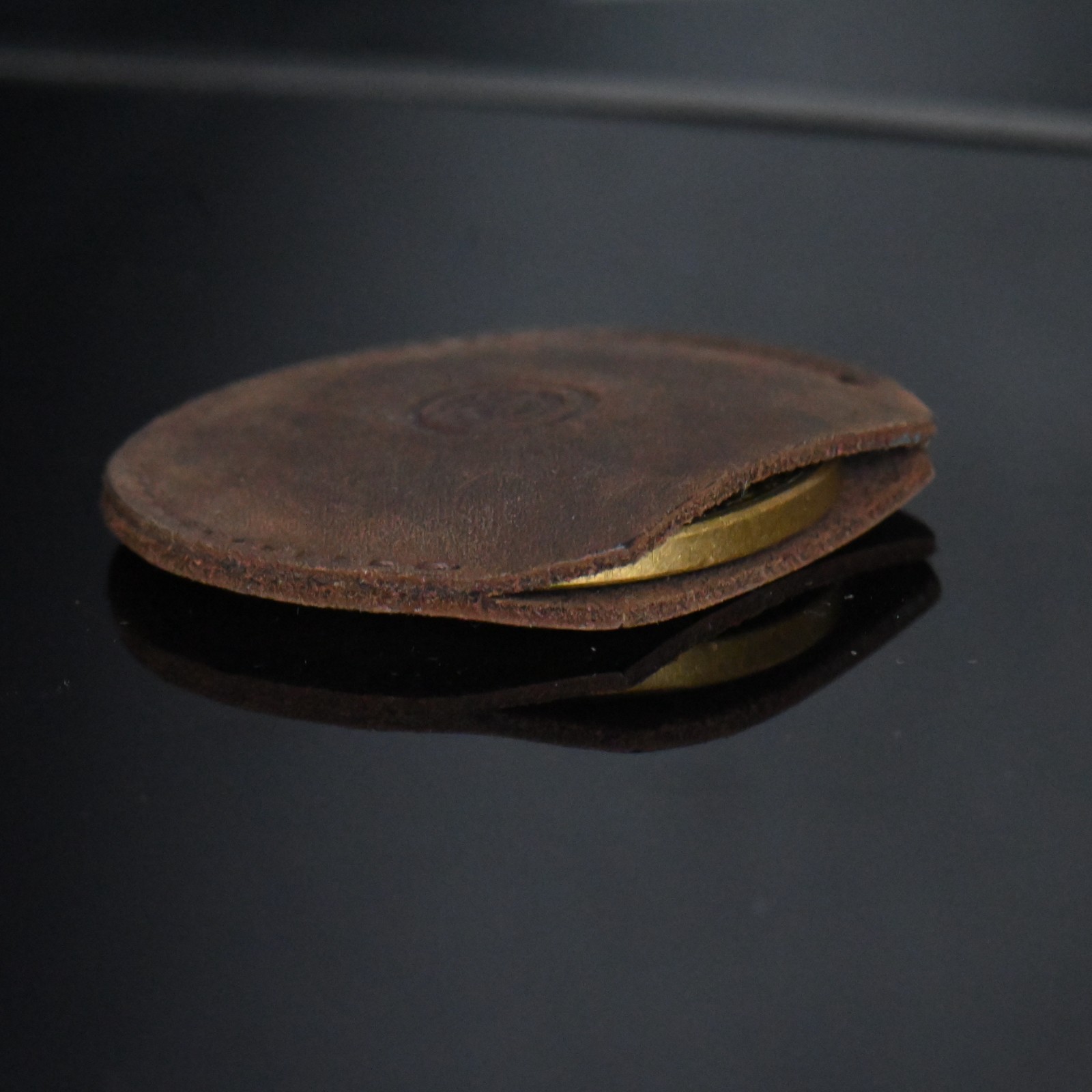 Coin Leather Sleeve  | Coin Carrying  Case | EDC Leather Coin Pouch