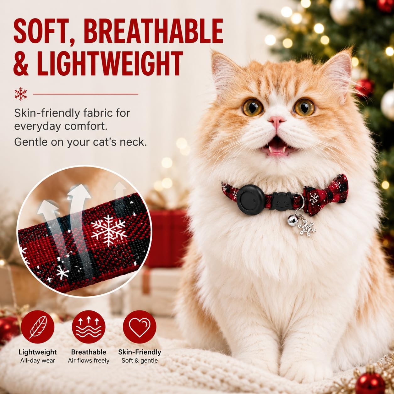 JNLIK Red Cat Tracker GPS Android No Subscription Waterproof