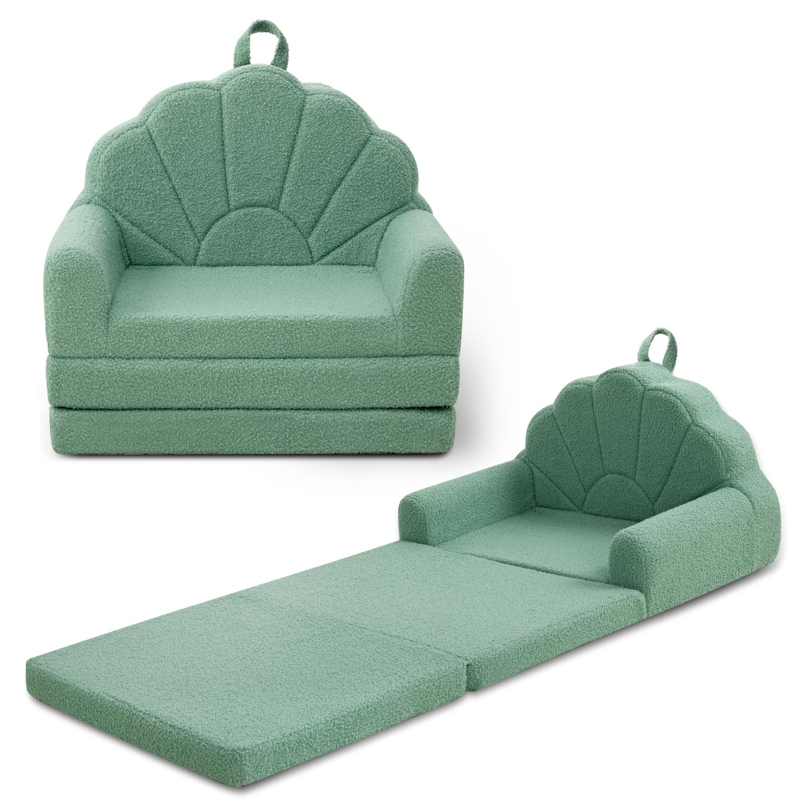 Toddler Chair for Kids, 2-in-1 Soft Couches that Fold Out for Toddler, Conver...