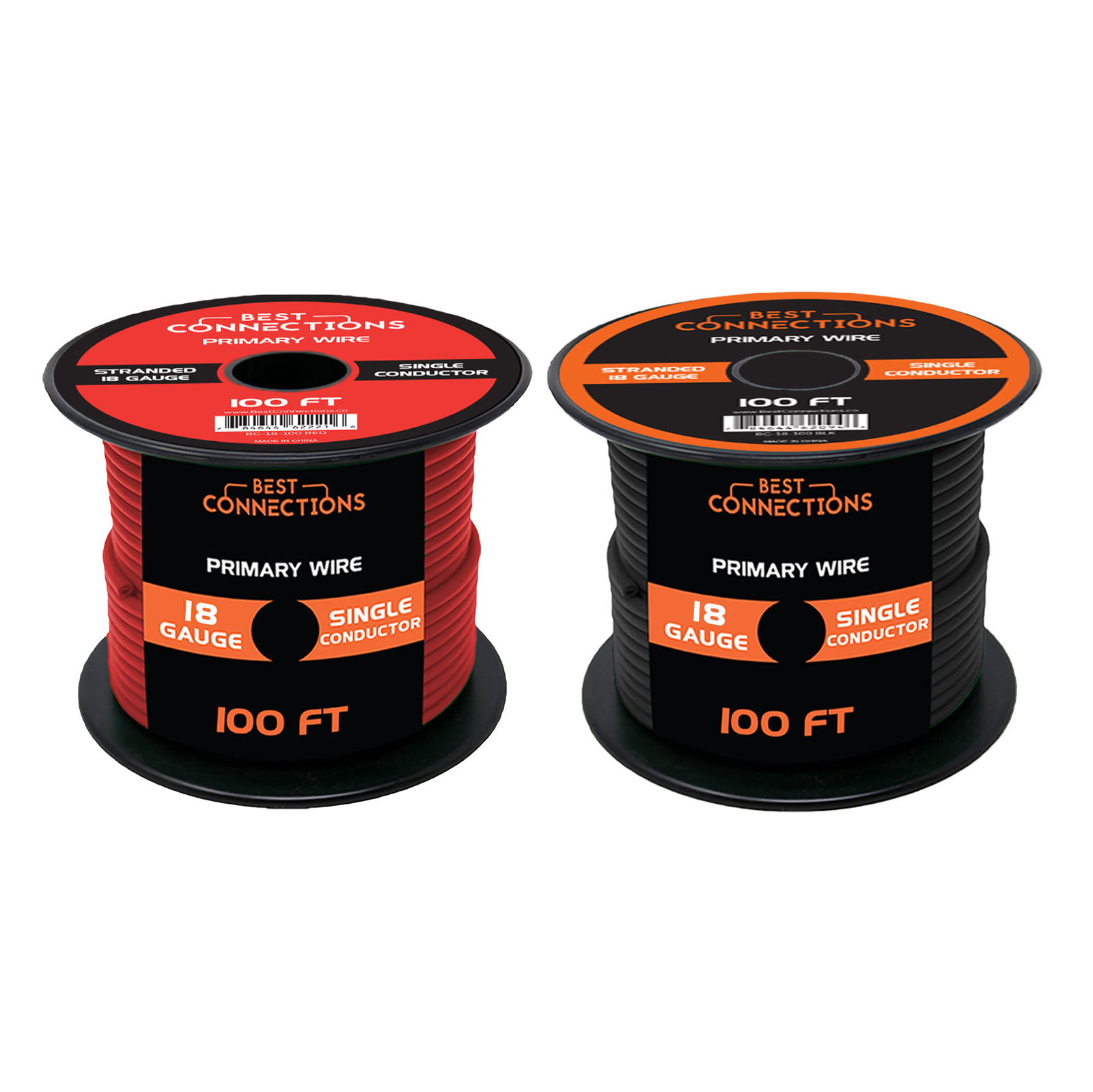 18 Ga Car Audio Primary Wire (100ft–Red, Black) Remote, Power/Ground Electrical