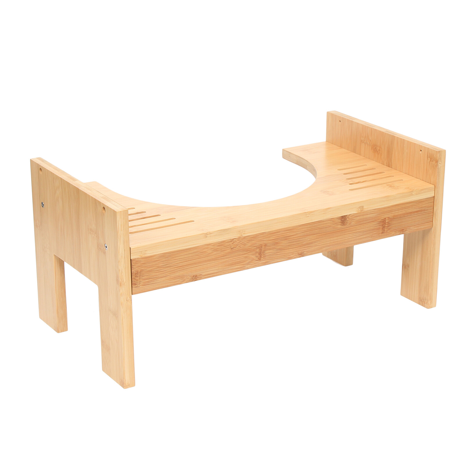 Bamboo Adjustable Toilet Stool, 7-9 Inches Bamboo Potty Stool, Poop Stool