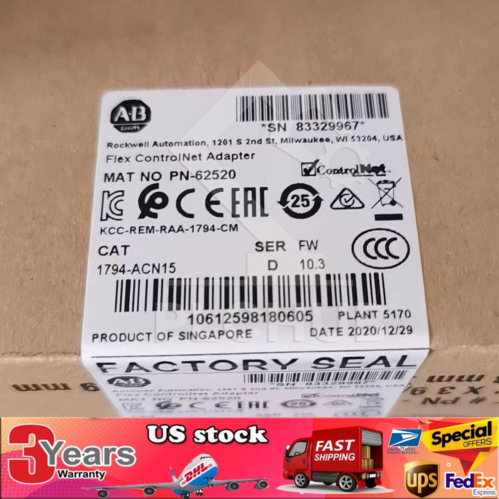 New Allen-Bradley 1794-ACN15 Adapter Module Flex I/O Ser D AB 1794ACN15 USA
