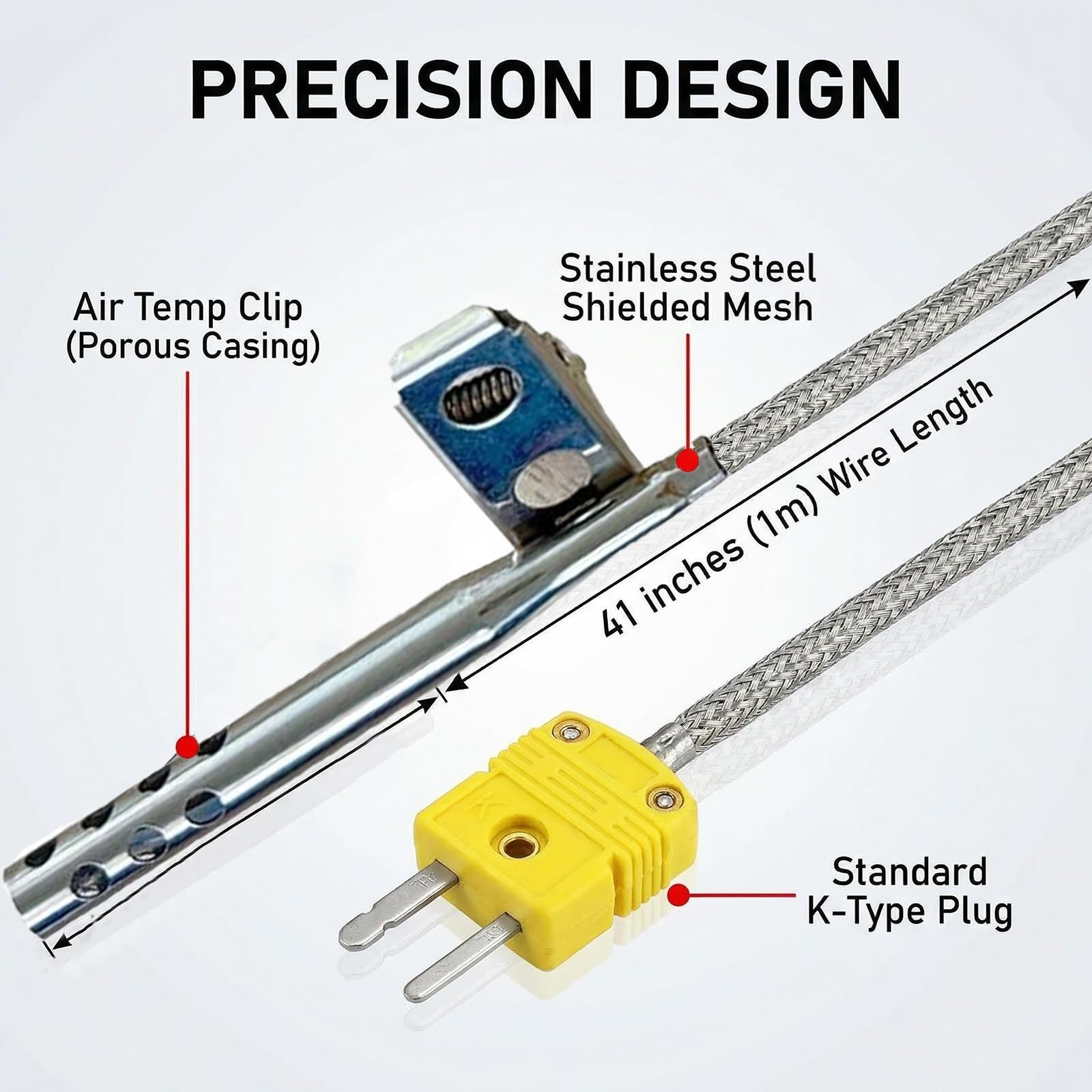 TL3163K K Type Thermocouple Temperature Sensor Probe Stainless Steel