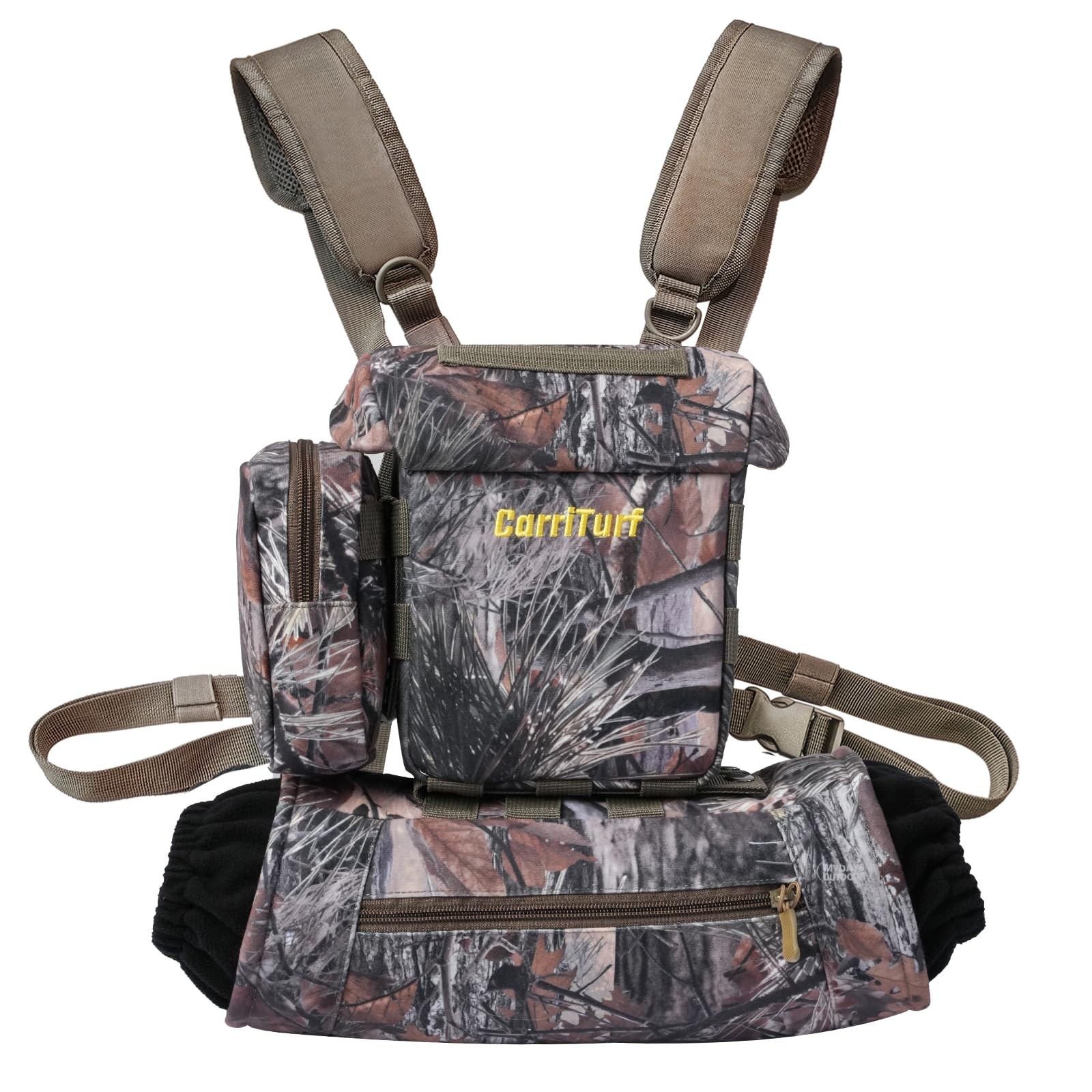 CarriTurf Waterproof Binoculars Harness with Rangefinder Pouch  Silent Materi...
